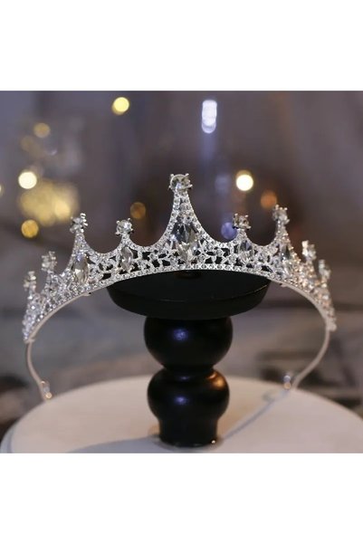MODA SAŞA Elegant Stone Crown - луксозна сплавна лента с кристална усмивка и ...