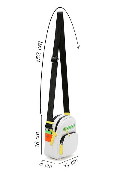 Derimod Geantă de damă, albă, cu curea lungă, tip crossbody 25SBD2402FT