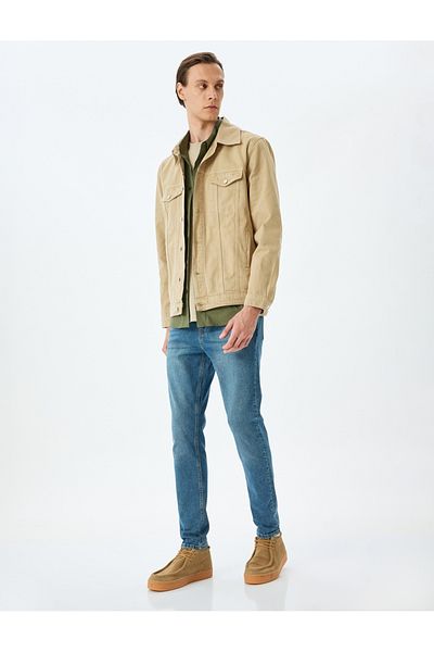 Koton Κανονική μέση τσέπη Βαμβακερό Skinny Fit Jeans - Michael Jean
