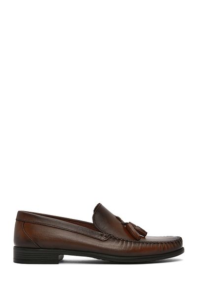 Derimod Loafer casual din piele maro cu ciucuri pentru bărbați 25SFD 754218
