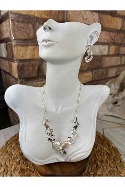 SEDEF TAKI Mineli kolye ve küpe takım