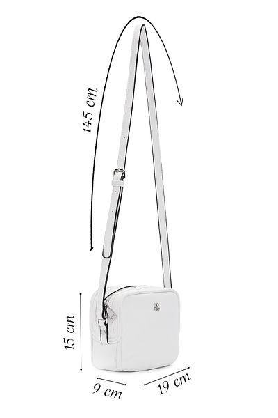 Derimod Geantă de damă, albă, cu curea lungă, tip crossbody 25SBD2407FT