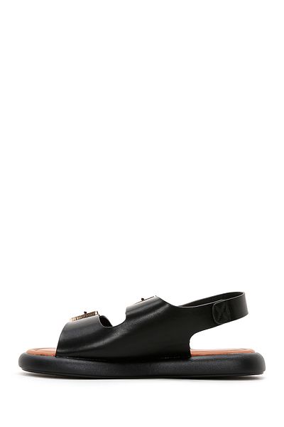 Derimod Women's Black Double Buckle Sandals 25Sfe 480518