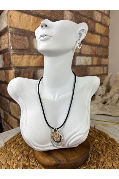 SEDEF TAKI Mineli kolye ve küpe takım