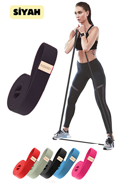KAŞIKBEY Loop Pilates Fitness Bant Spor Bacak Kalça Squat Egzersiz Direnç Ban...