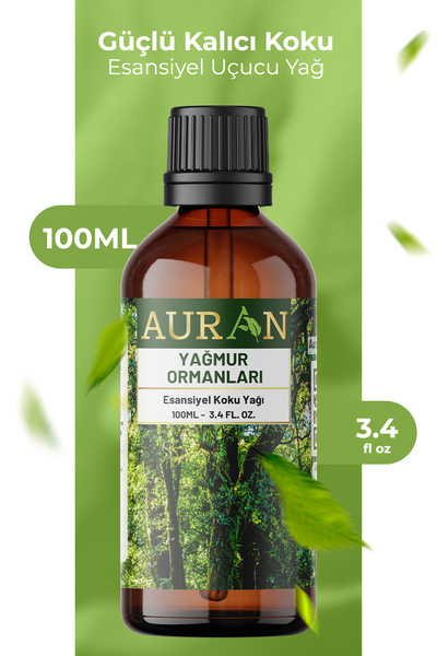AURAN Yağmur Ormanları Saf Esansiyel Uçucu Yağ Buhurdanlık Yağı Difüzör Esans...