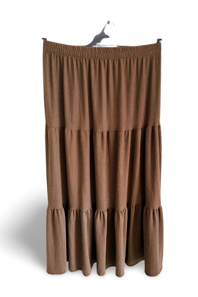 Royaleks Group Elastic Waist Wrap Fabric Skirt Mother's Skirt Long Prayer Skirt Dark Green Size 44-52