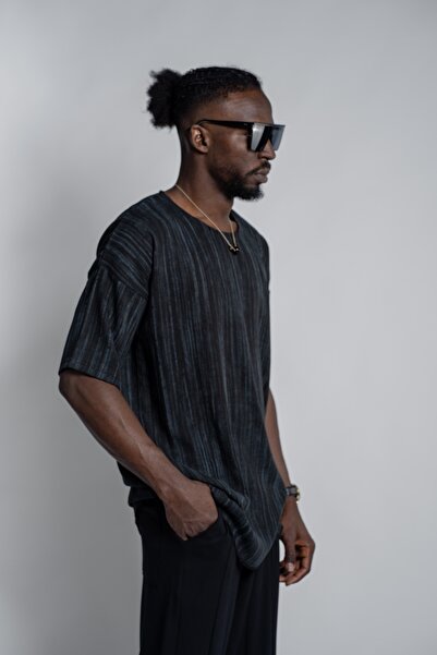 Morfine Ανδρικό λινό μπλουζάκι με υφή