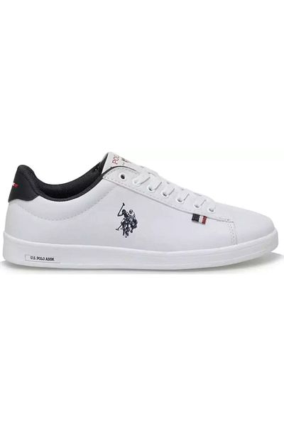 U.S. Polo Assn. Γυναικείο sneaker με κορδόνια σε λευκό χρώμα