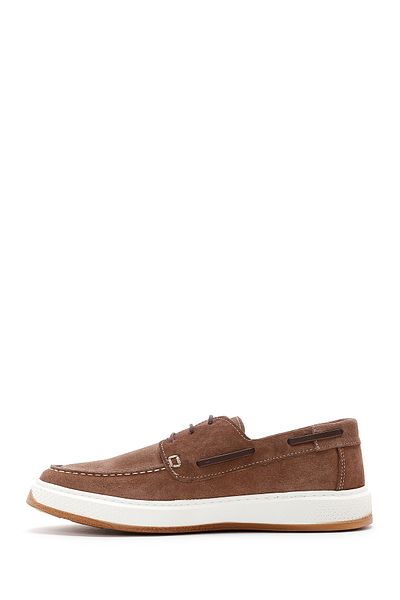 Derimod Men's Mink Laced Suede Leather Casual Shoes 25Sfd 680110