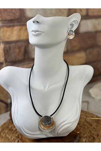 SEDEF TAKI Mineli kolye ve küpe takım