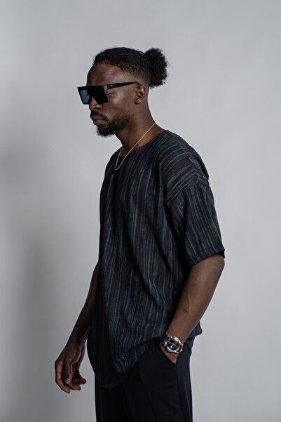 Morfine Ανδρικό λινό μπλουζάκι με υφή