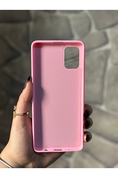 Store Samsung Galaxy A51 Uyumlu Silikon İçi Kadife Lansman Desenli Telefon Kılıfı