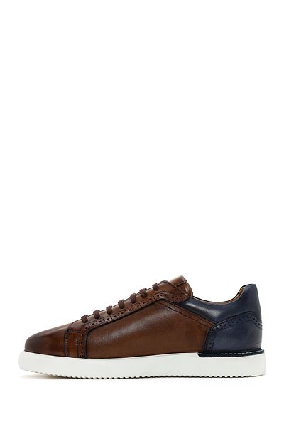 Derimod Men's Tan Lace-Up Leather Sneaker 25Sfd6204Ft