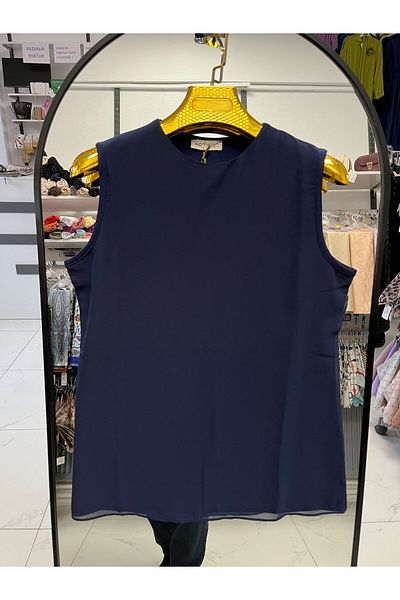Zeynep Butik Efraze 869 1283 Front Chiffon Combed Cotton Inner Body Blouse Tunic