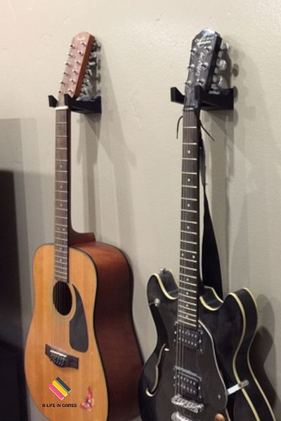 a life in games Guitar Holder - Electric Guitar, Classical Guitar, Acoustic Guitar, Children's Guitar, Sturdy and Practical