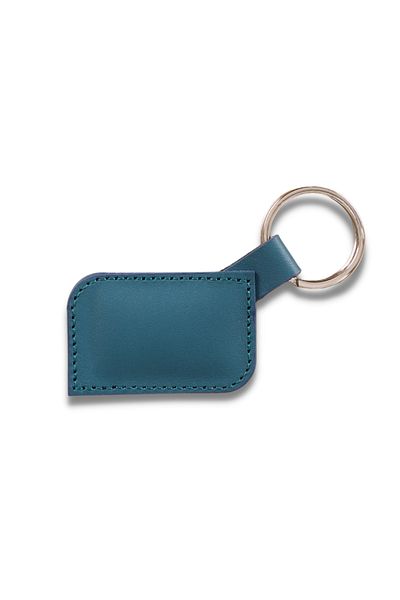 PLM Brn4 Blue Leather Keychain