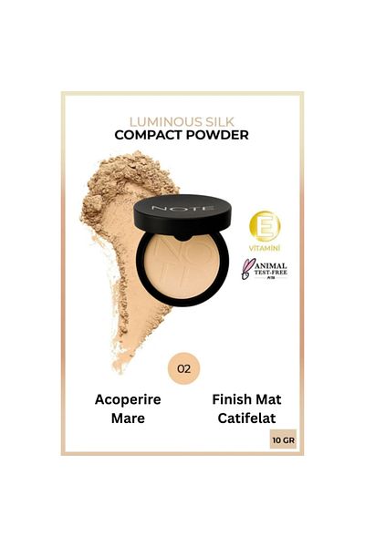 NOTE Pudră Compactă cu Finish Mat - 02 Natural Beige