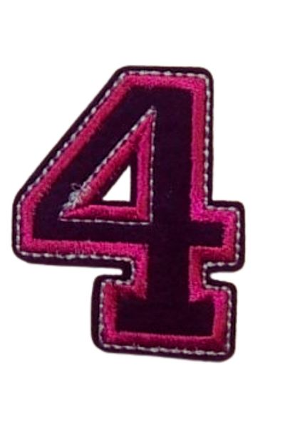 Skygo Applique Iron-On Number 4 Crest 4X4 cm
