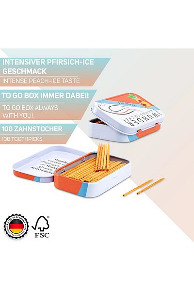 WUNDER Toothpicks Peach/Ice 100 pieces