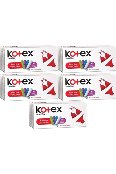 Kotex Tampon Süper 80 Li Set (5PK*16)