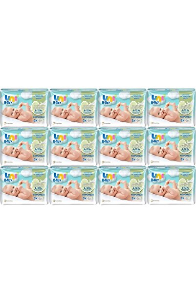 Uni Baby منشفة مبللة حساسة الملمس 52 ورقة (مجموعة من 36) 1872 ورقة (12PK*3)