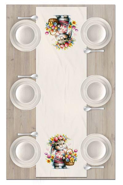 Bertille Home Spring Series 140X40 cm Digital Printed Runner (Spring Easter Easter)