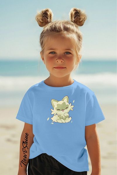 New Shine 1 tricou este un cadou pentru achiziții de 6 și mai sus în coș - Tricou pentru copii oversize cu imprimeu Pokemon roz