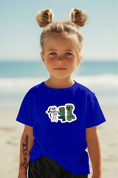 New Shine 1 tricou este un cadou pentru achiziții de 6 și mai sus în coș - Tricou supradimensionat pentru copii imprimat