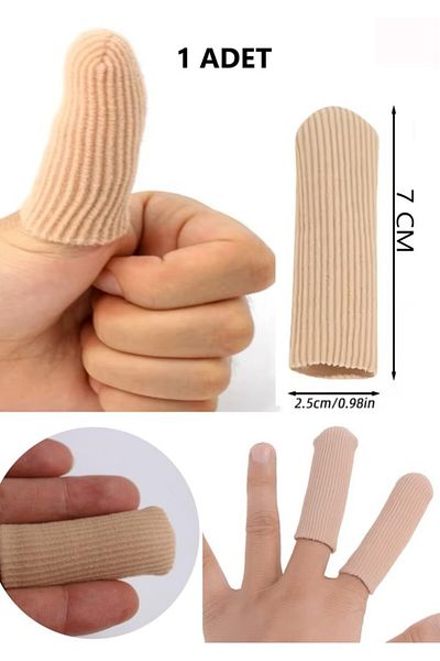 Bunyon 1Ad. Hand Finger Protector Silicone Fabric Orthosis Tube Callus Bone Protector Handcrafting Fingertip Protector