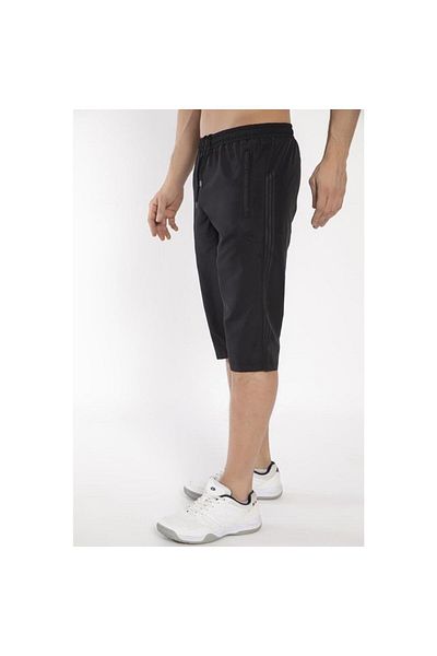 Crozwise Men's Capri Combed Cotton Capri Shorts Large Size Shorts Capri Black