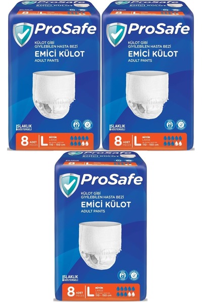 PROSAFE Emici Külot Hasta Bezi Büyük-large 24 Adet (3PK*8)