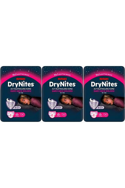 DryNites Night Panties / Panties Diaper Girls Clothes 13 Years 48-60kg X Large 27 Pieces (3Pk * 9)