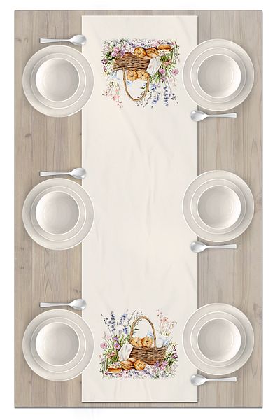 Bertille Home Spring Series 140X40 cm Digital Printed Runner (Spring Easter Easter)