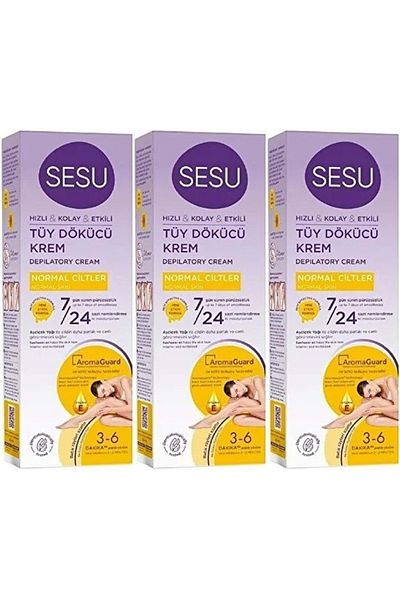 Sesu Depilatory Cream 100ml Normal Skin (Set of 3)