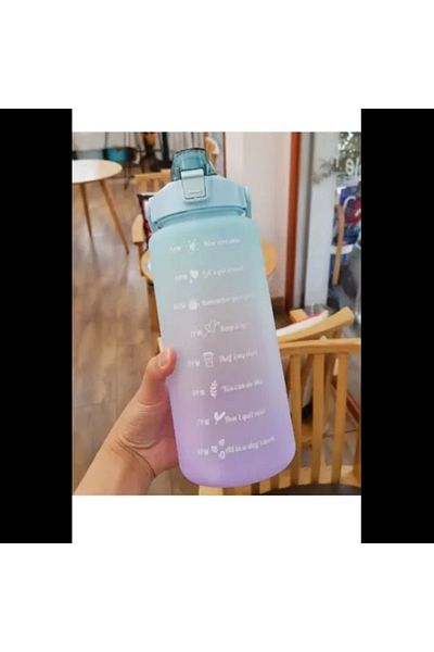KASHİKOİ Daily Motivation Water Bottle 2 Liters