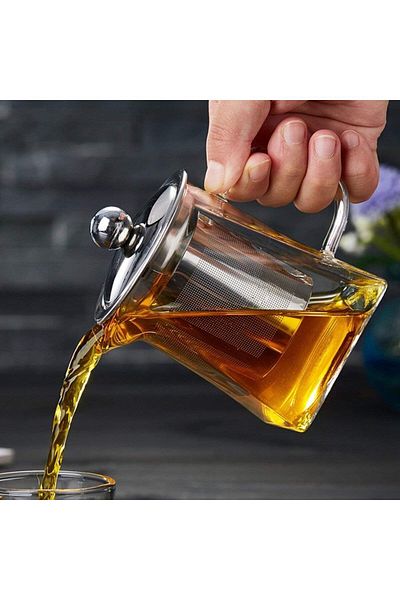Extra 950ml Ribbed Glass Teapot: A touch of luxury for your daily gatherings