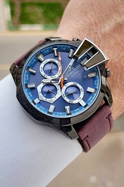 Daniel Klein Kadranı Mavi Kordonu Kahverengi Renk 2 Yıl Garantili Göstergeleri Aktif Erkek Kol Saati