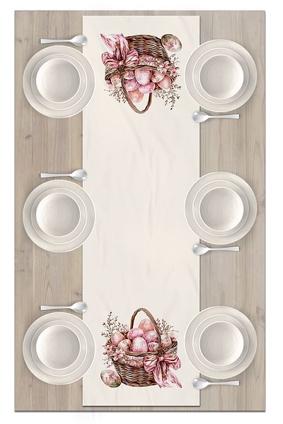 Bertille Home Spring Series 140X40 cm Digital Printed Runner (Spring Easter Easter)