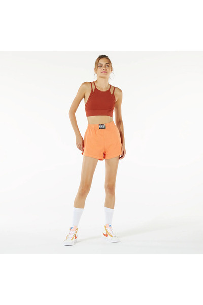 Nike Sportswear Wash Kadın Turuncu Pamuk Şort
