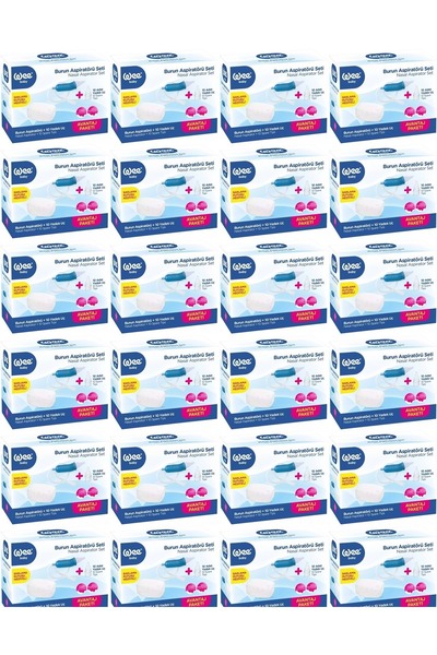 Wee Baby Burun Aspiratörü Seti Şeffaf (WEE945) (24 Lü Set)