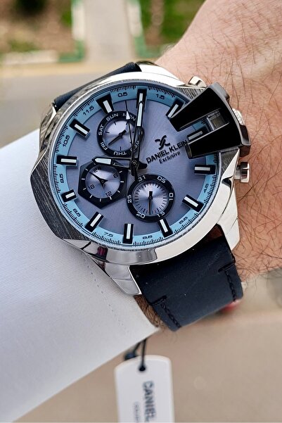 Daniel Klein Kasası Gümüş Kordonu Siyah Renk Iç Göstergeleri Aktif Erkek Kol ...