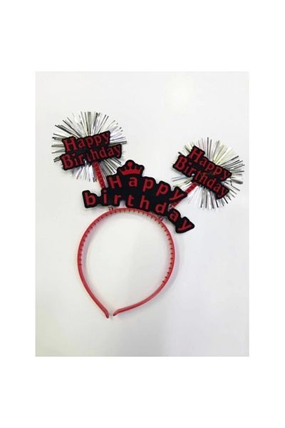 KASHİKOİ Happy Birthday Neon Color Birthday Crown 12 Pieces
