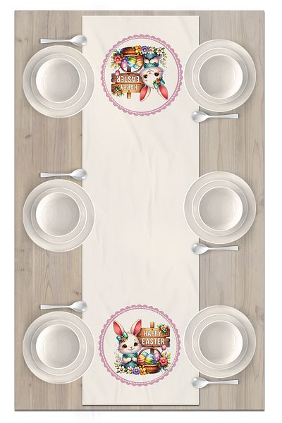 Bertille Home Spring Series 140X40 cm Digital Printed Runner (Spring Easter Easter)