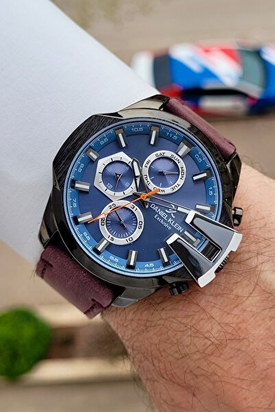 Daniel Klein Kadranı Mavi Kordonu Kahverengi Renk 2 Yıl Garantili Göstergeleri Aktif Erkek Kol Saati