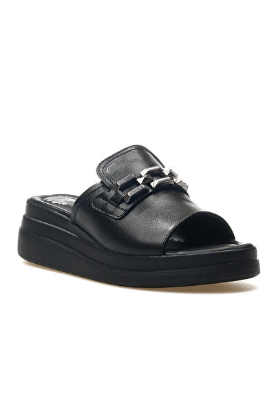 Venüs Casual Slippers - Women'S, Genuine Leather Buckle and Black 25Y 2409915 Y Z
