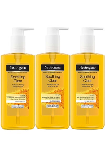 Neutrogena Soothing Clear Micellar Facial Cleansing Gel 200ml (Set of 3)