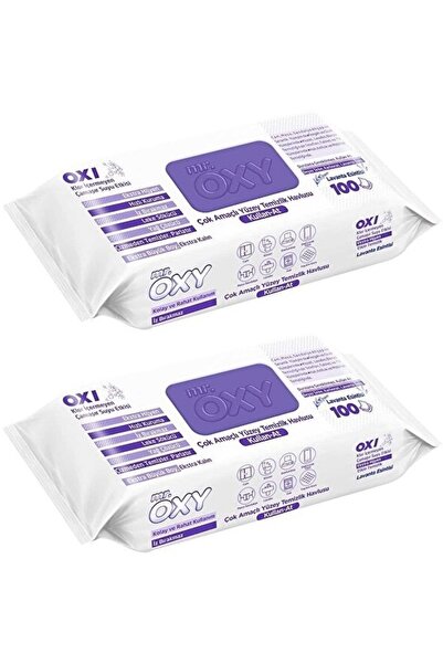 MR.OXY مستر أوكسي 100 ورقة لافندر بريز منشفة تنظيف الأسطح بغطاء بلاستيكي - 20...