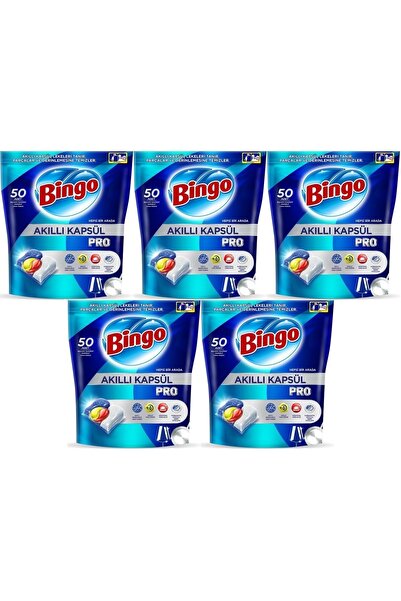 Bingo أقراص سمارت كابسول برو لغسالة الأطباق برائحة الليمون - 250 قطعة (5PK*50)