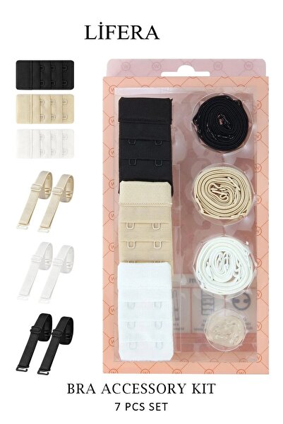 LİFERA Agraft Bra Extension Clasp and Bra Strap (7-Piece Bra Travel Kit)